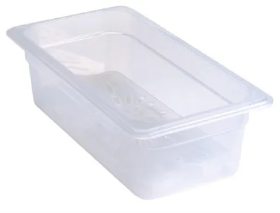 Yarı Saydam Polipropilen Bir Bölü Üç Boy Dip Süzgeç GN 1/3 17,6x32,5 cm