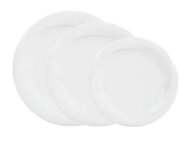 Porselen Troy Beyaz Düz Tabak 17Cm   