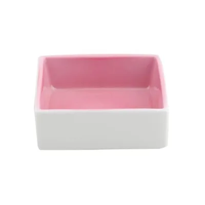 Porselen Beyaz-Pembe Kahvaltı&Çerez Taba