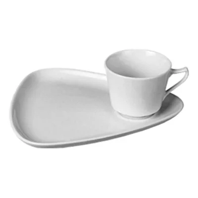 Porselen Espresso Kayık Tabak