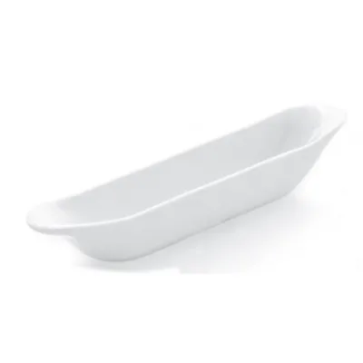 Porselen Meze Tek Lokma Tapas Uzun Zeytinlik Dekorsuz 21 cm