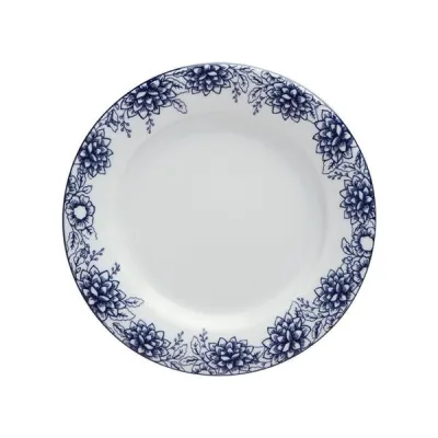 Porselen Blue Manoir Desen1 Düz Tabak 17