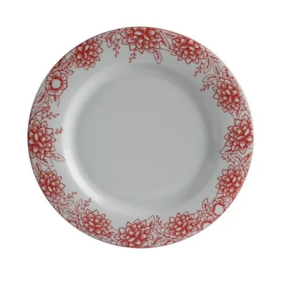 Porselen Red Manoir Desen1 Düz Tabak 17C