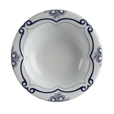Porselen Blue Manoir Desen2 Çukur Tabak 