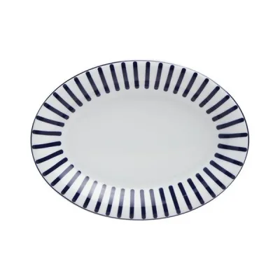 Porselen Blue Manoir Desen3 Kayık Tabak 