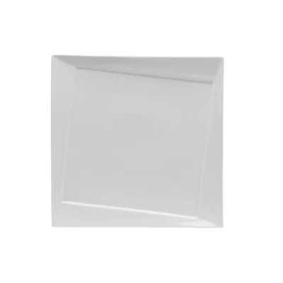 Porselen Twist Beyaz Düz Tabak 29Cm   