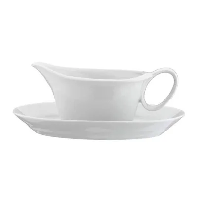 Porselen Oval Sosluk ve Tabağı