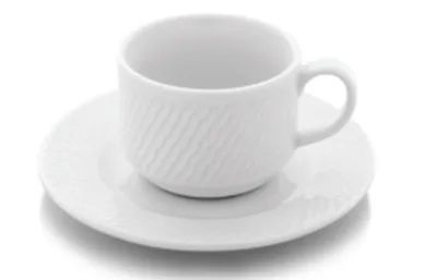 Porselen Panama Çay Fincanı ve Tabağı 180 cc