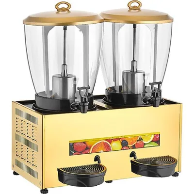 Gold Çiftli Şerbet + Ayran Soğutucu 20+20 Litre ST29