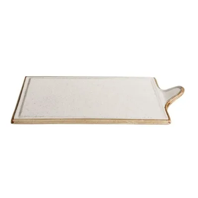 Porselen Seasons Bej Peynir Tabağı 30Cm 