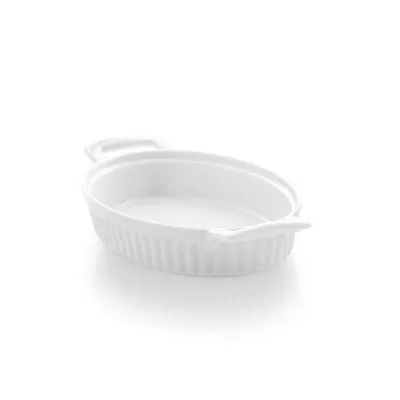 Porselen Fırın / Porfire Kulplu Oval Fırın Kabı