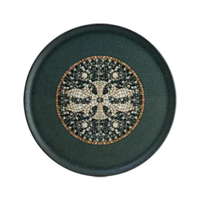 Bonna Mezopotamya Mozaik Antrasit Gourmet Pizza Tabağı 32 cm