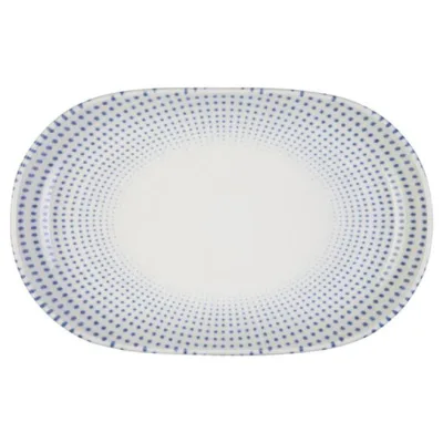 Porser Harmony Blue Magnus Oval Kayık Tabak 37 cm