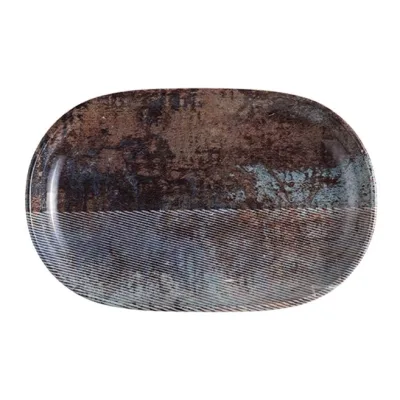 Porser Oxida Oval Kayık Tabak 14 cm