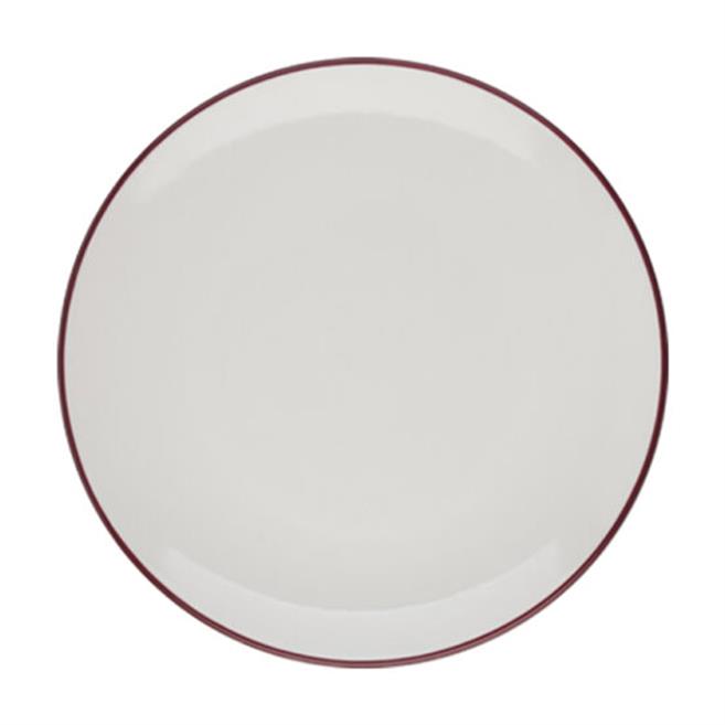 Porser Modest Maroon Düz Tabak 17 cm