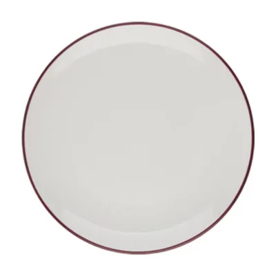 Porser Modest Maroon Lona Düz Tabak 30 cm