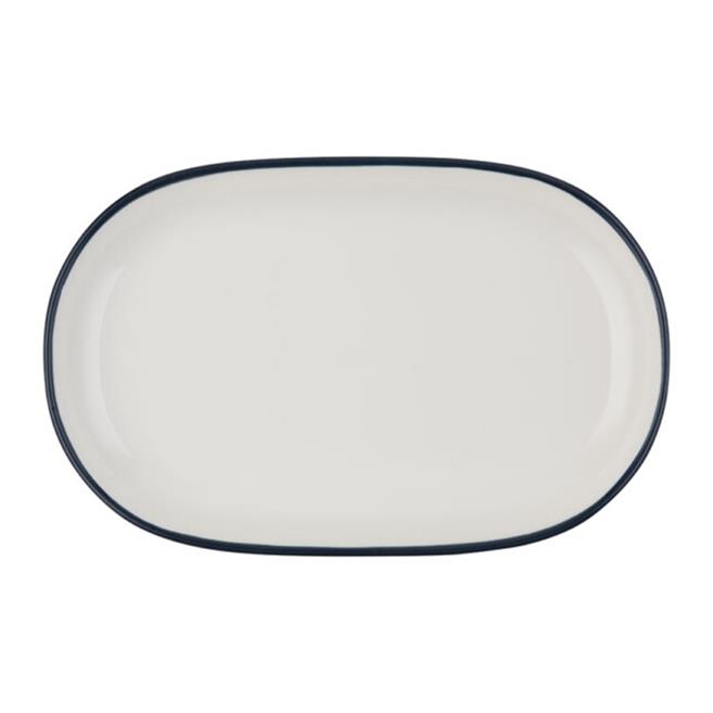 Porser Modesy Navy Oval Kayık Tabak 14 cm