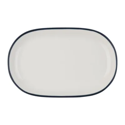 Porser Modest Navy Oval Kayık Tabak 33 cm