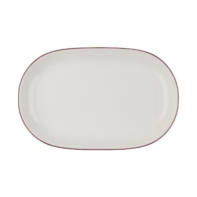 Porser Modest Maroon Magnus Oval Kayık Tabak 14 cm
