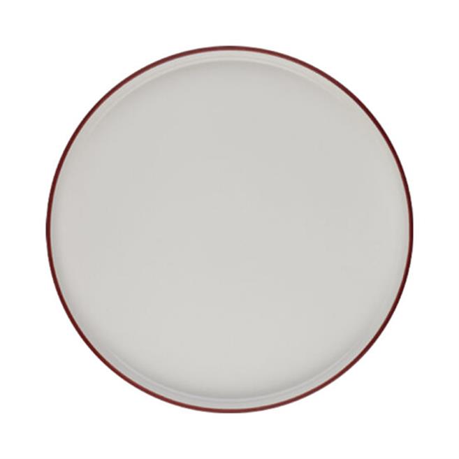 Porser Modest Maroon Stolt Düz Tabak 21 cm