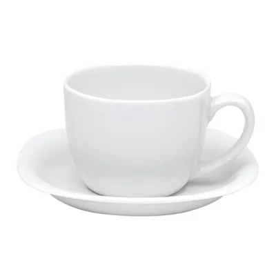 Porselen Paloma Beyaz Tabaklı Çay Fincan