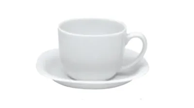 Porselen Paloma Beyaz Tabaklı Çay Fincan
