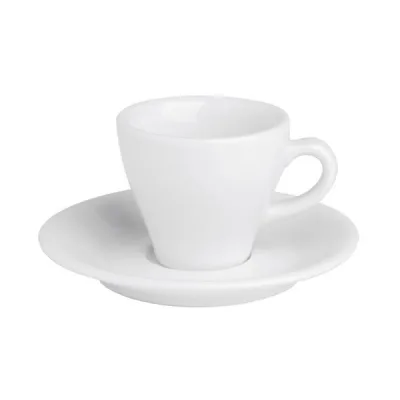Porselen Bella Beyaz Tabaklı Kahve Finca