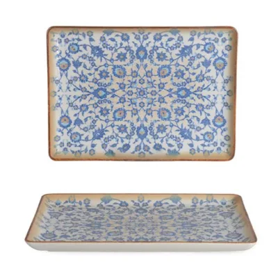 Flora Dikdörtgen Servis Tabağı 24 cm