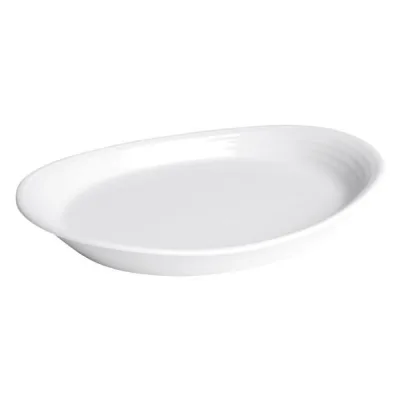 Porselen Focus Beyaz Kayık Tabak 24Cm  