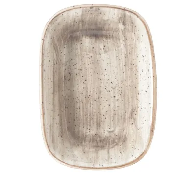 Bonna Aura Terrain Gourmet Dikdörtgen Kayık Tabak 14 cm