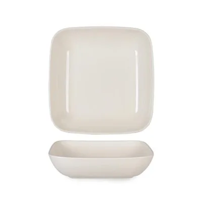 Verano Krem Kare Çukur Tabak 20 cm