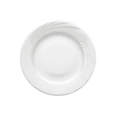 Porselen Halley Beyaz Düz Tabak 17Cm  