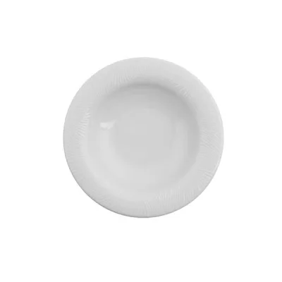 Porselen Lara Beyaz Çukur Tabak 21Cm  