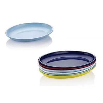 Renkli Melamin Oval Tabak
