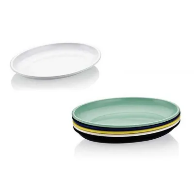 Renkli Melamin Oval Tabak
