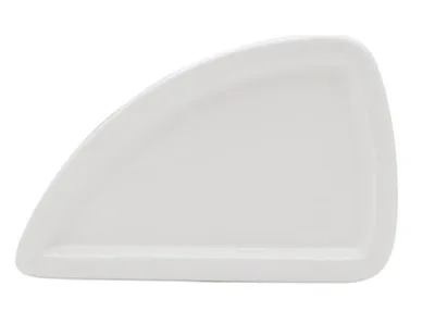 Porselen Beyaz Asimetrik Tabak 25Cm   
