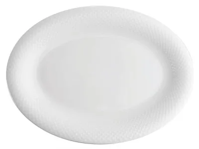 Porselen Collet Beyaz Desen1 Kayık Tabak