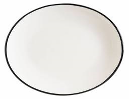 Linea Black Moove Oval Tabak 25 Cm