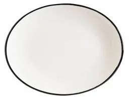 Linea Black Moove Oval Tabak 25 Cm