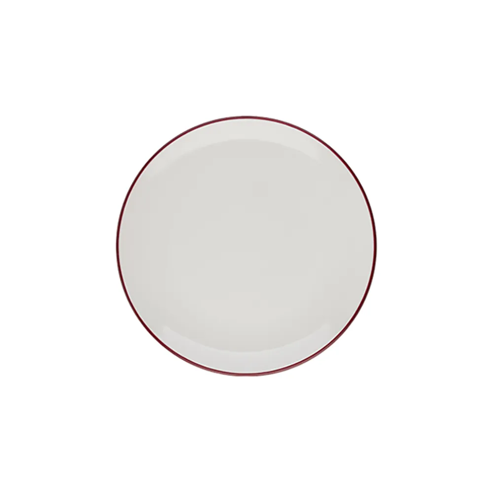 Modest Maroon Lona Düz Tabak 28,5 cm