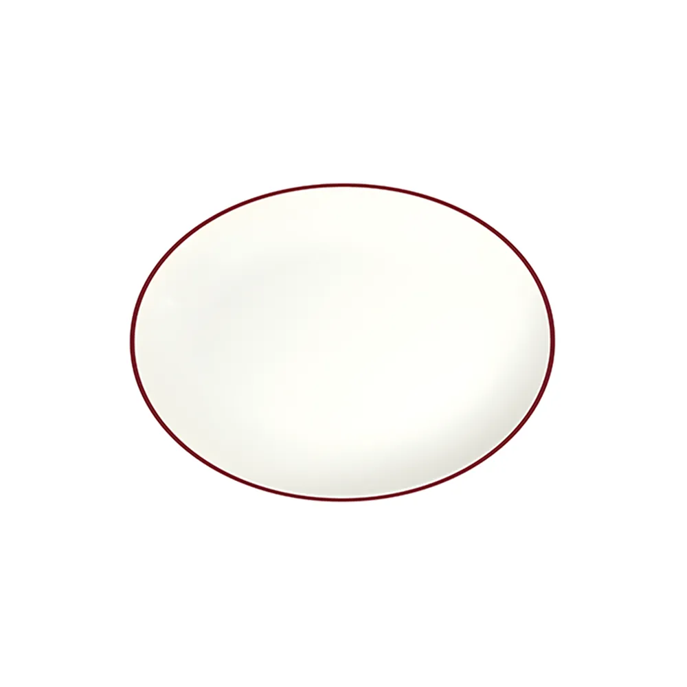 Modest Maroon Lona Oval Tabak 33 cm