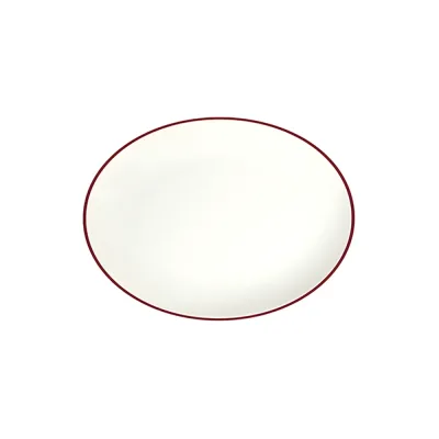 Modest Maroon Lona Oval Tabak 33 cm