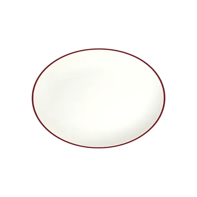 Modest Maroon Lona Oval Tabak 36 cm