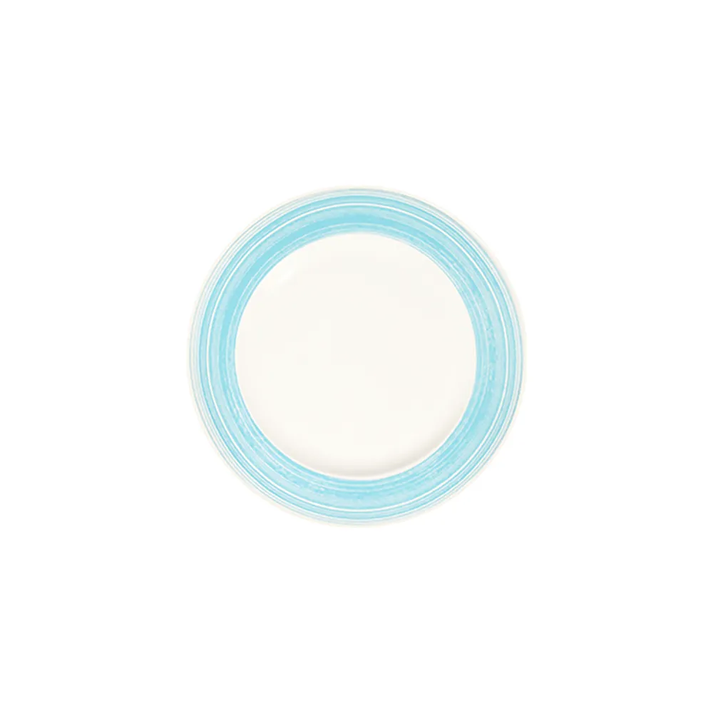 Fresh Blue Frame Düz Tabak 25 cm
