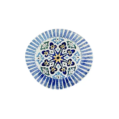 Cordoba Blue Pebble Düz Tabak 21 cm