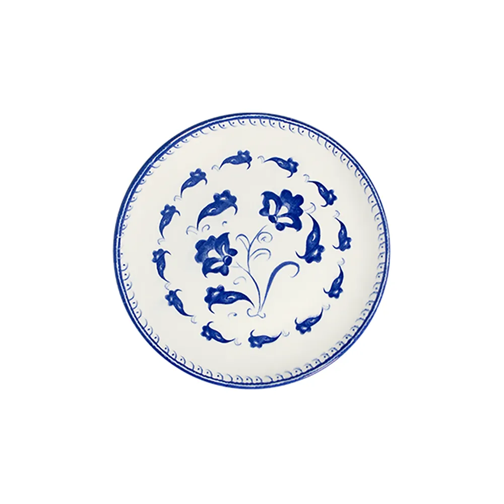 Eden Blue Tuval Düz Tabak 20 cm