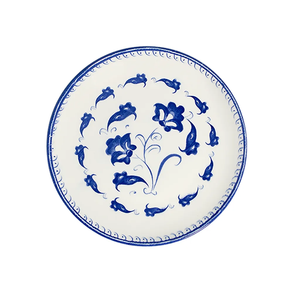 Eden Blue Tuval Düz Tabak 25 cm
