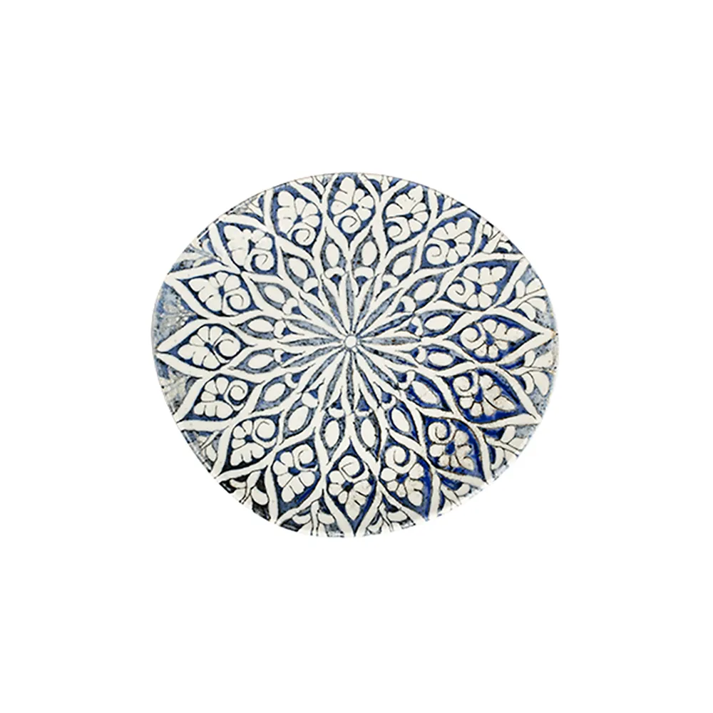 Granada Blue Pebble Düz Tabak 21 cm