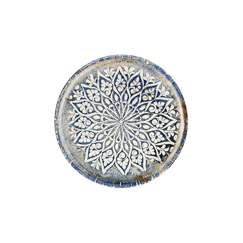 Granada Blue Tuval Düz Tabak 20 cm