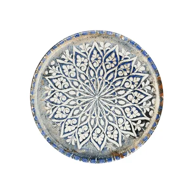 Granada Blue Tuval Düz Tabak 25 cm